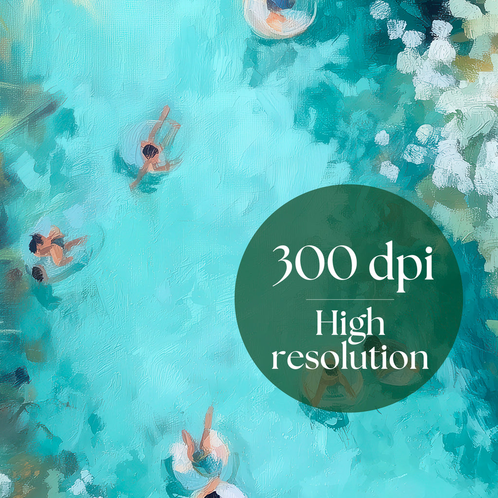 Lazy River Art – Tropical Floating Pool Digital Print