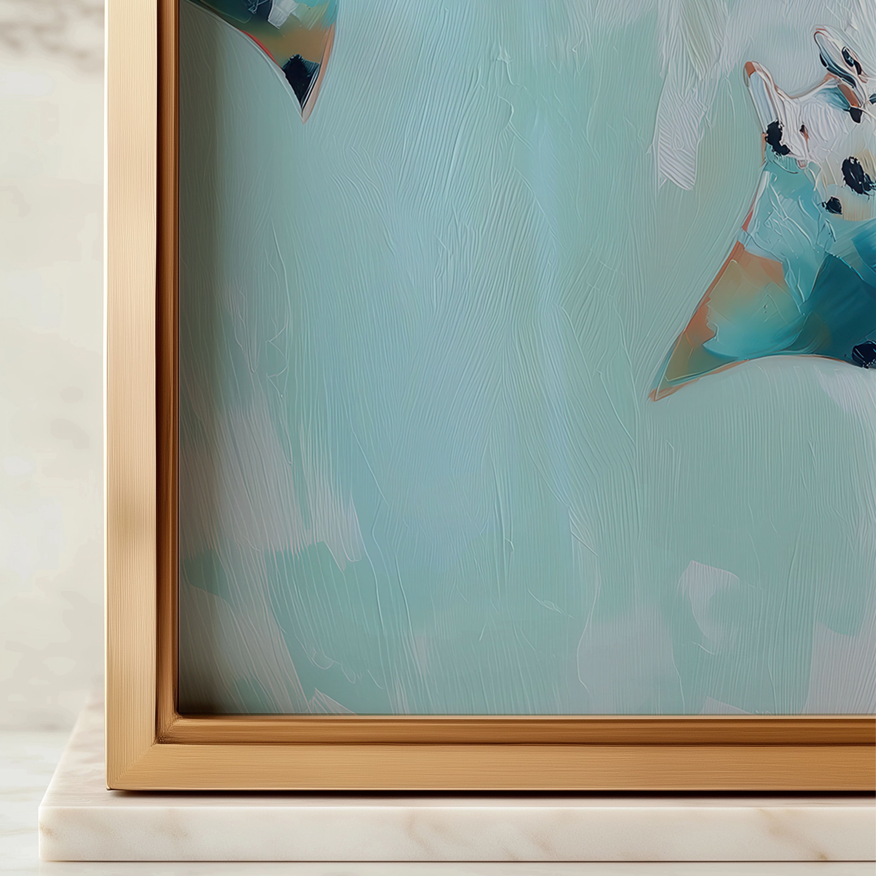 Pastel Manta Rays – Digital Coastal Ocean Art Print
