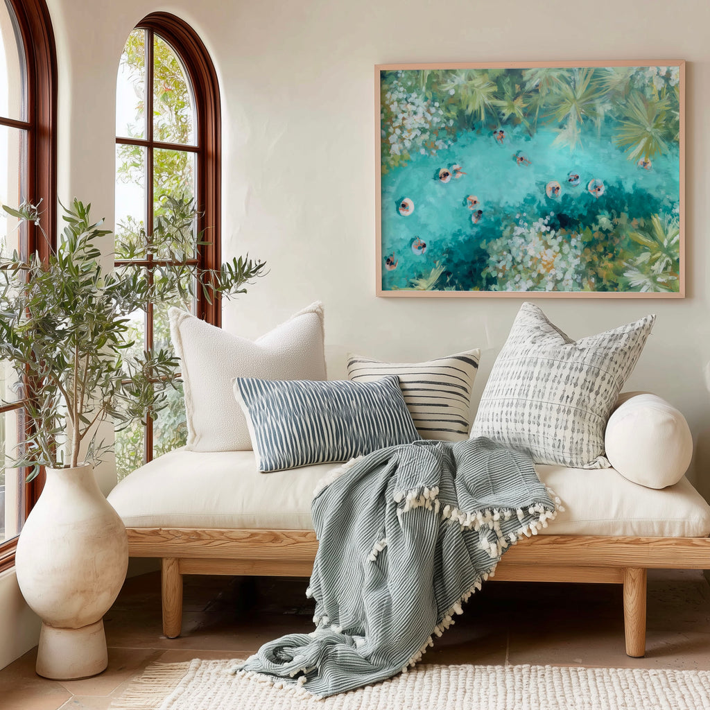 Lazy River Art – Tropical Floating Pool Digital Print
