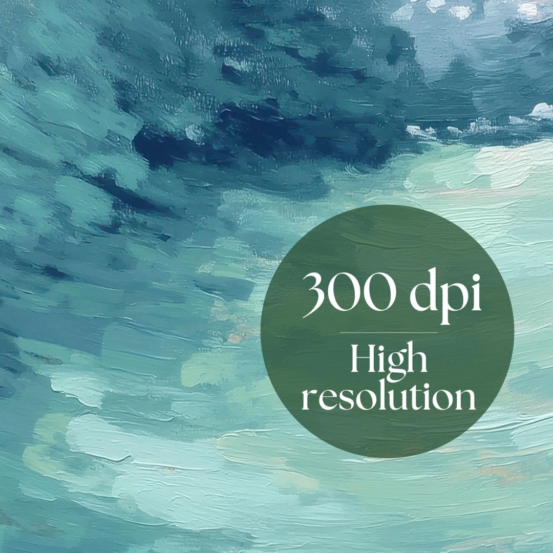 Ocean Wave Painting - Abstract Seascape Digital Wall Art