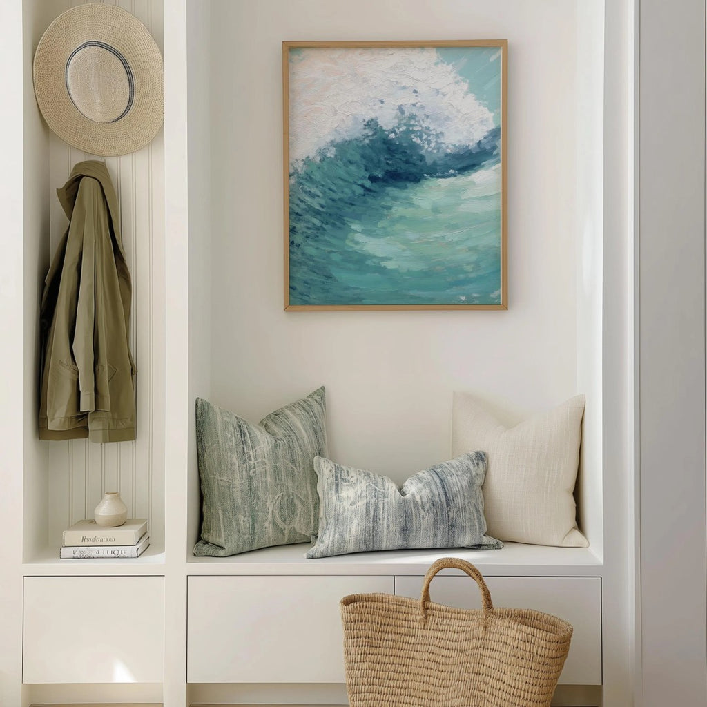 Ocean Wave Painting - Abstract Seascape Digital Wall Art