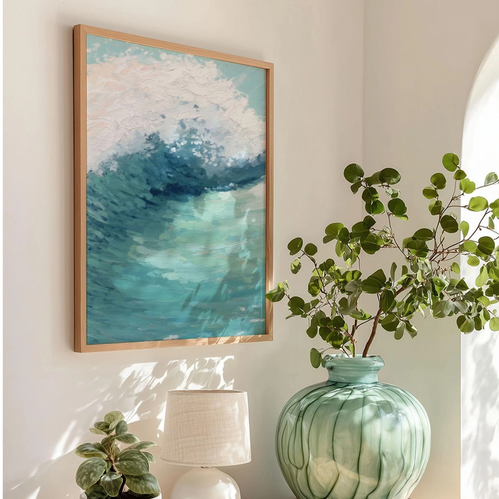 Ocean Wave Painting - Abstract Seascape Digital Wall Art