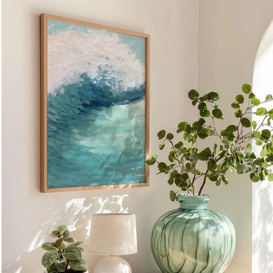 Ocean Wave Painting - Abstract Seascape Digital Wall Art