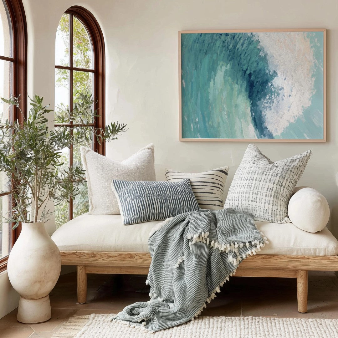 Ocean Wave Painting - Abstract Seascape Digital Wall Art